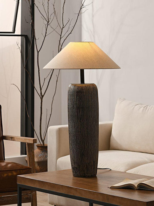 Weathered Wood Grain Floor Lamp.