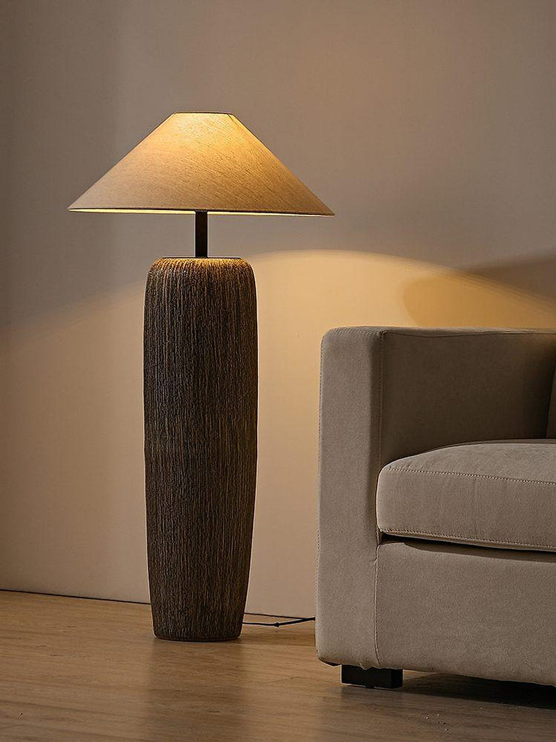 Weathered Wood Grain Floor Lamp-DWHOME