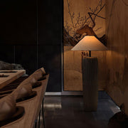 Weathered Wood Grain Floor Lamp-DWHOME