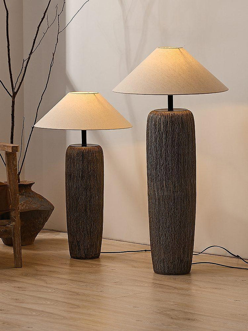 Weathered Wood Grain Floor Lamp-DWHOME