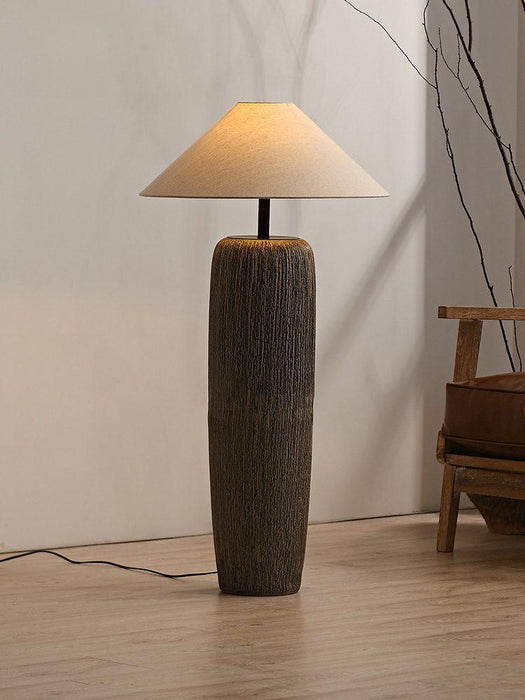 Weathered Wood Grain Floor Lamp.