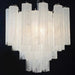 White Murano Glass Tube Chandelier-DWHOME