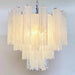 White Murano Glass Tube Chandelier-DWHOME