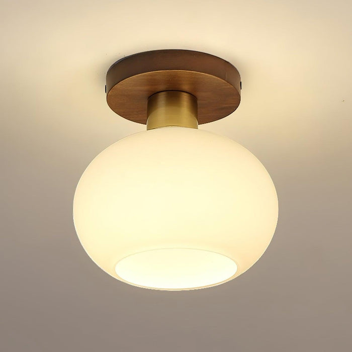 White Shell Ceiling Lamp.