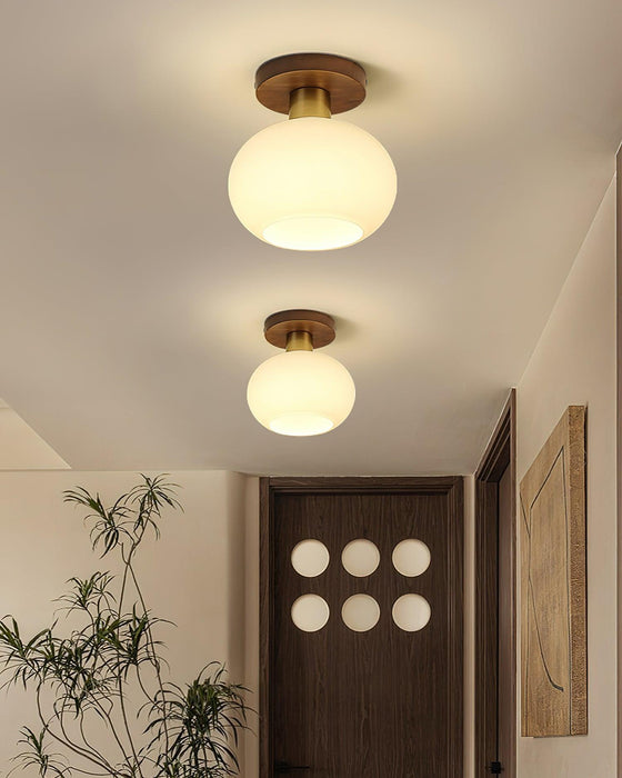 White Shell Ceiling Lamp.