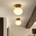 White Shell Ceiling Lamp.