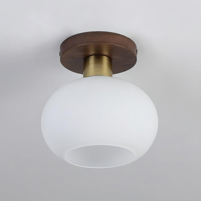 White Shell Ceiling Lamp.