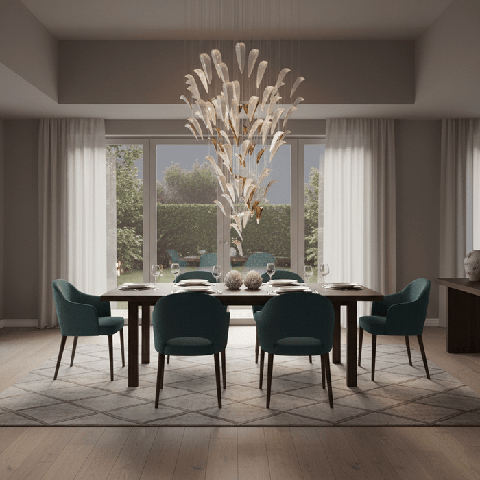 White Feather Art Deco Customize Chandelier - Vakkerlight