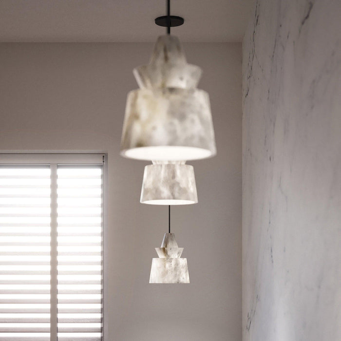 White Alabaster  Pendant Light.