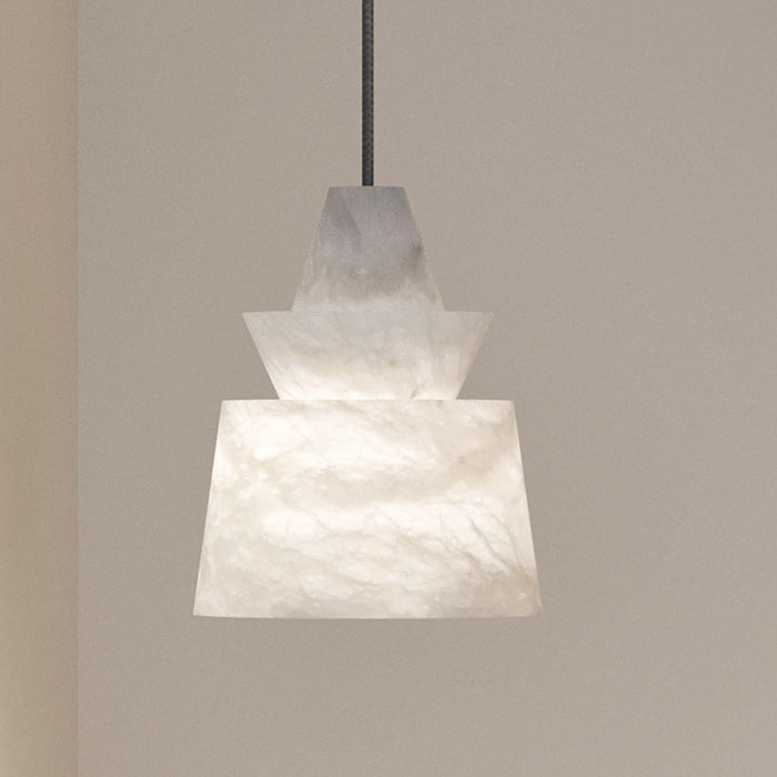 White Alabaster  Pendant Light.