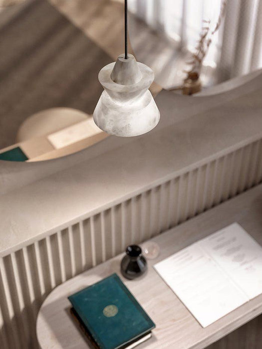 White Alabaster  Pendant Light.