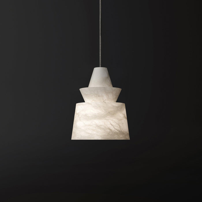 White Alabaster  Pendant Light.