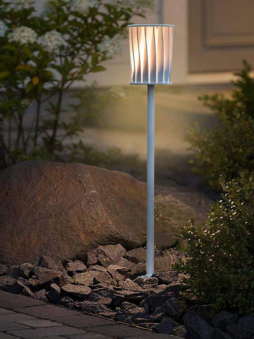 White Column Outdoor Light.