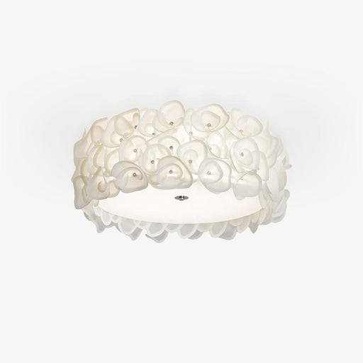 White Hydrangea Ceiling Lamp.