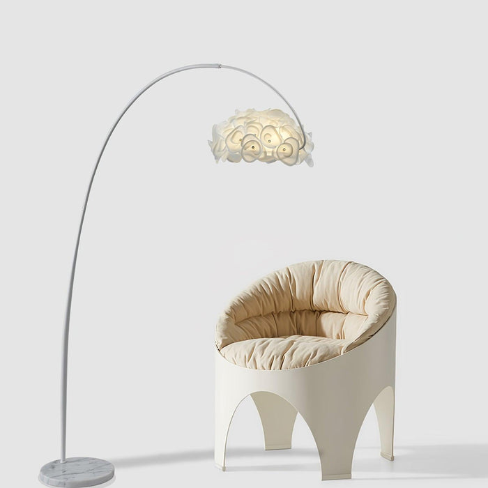 White Hydrangea Floor Lamp.