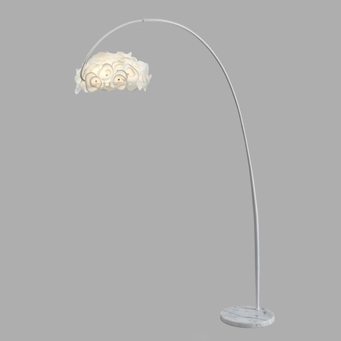 White Hydrangea Floor Lamp.