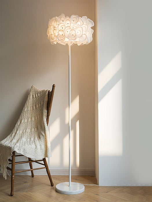 White Hydrangea Floor Lamp.