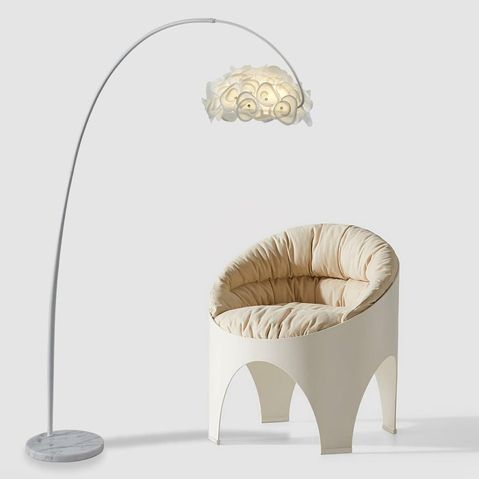 White Hydrangea Floor Lamp.