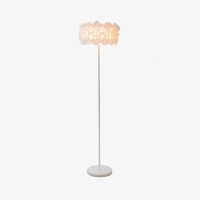 White Hydrangea Floor Lamp.