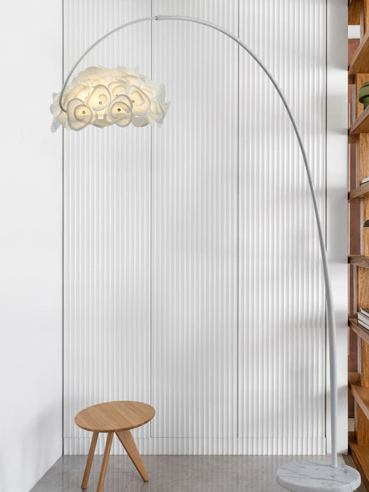 White Hydrangea Floor Lamp.