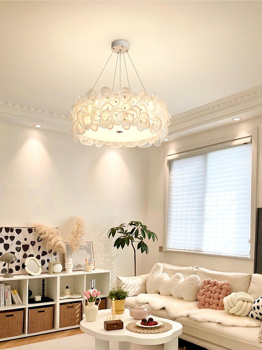 White Hydrangea Pendant Lamp.