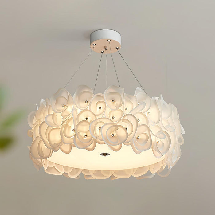 White Hydrangea Pendant Lamp.