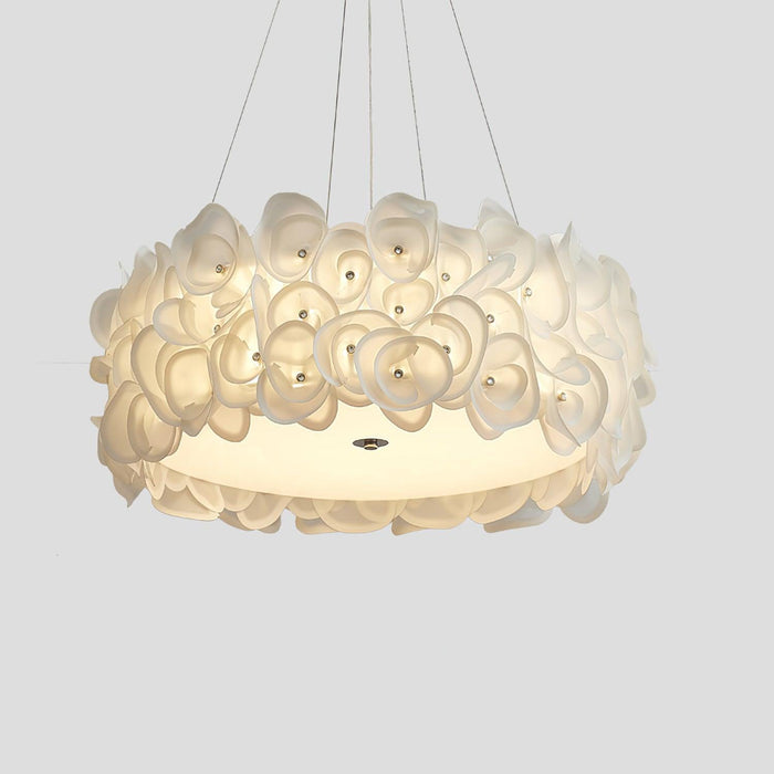 White Hydrangea Pendant Lamp.