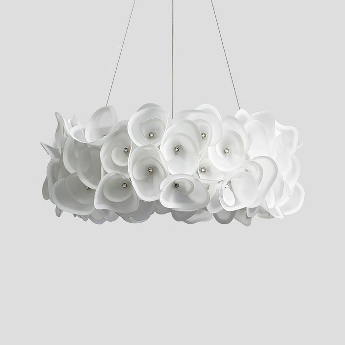 White Hydrangea Pendant Lamp.