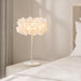 White Hydrangea Table Lamp.