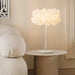 White Hydrangea Table Lamp.