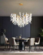 White Jade Branch Brass Chandelier-DWHOME
