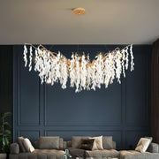 White Jade Branch Brass Chandelier-DWHOME