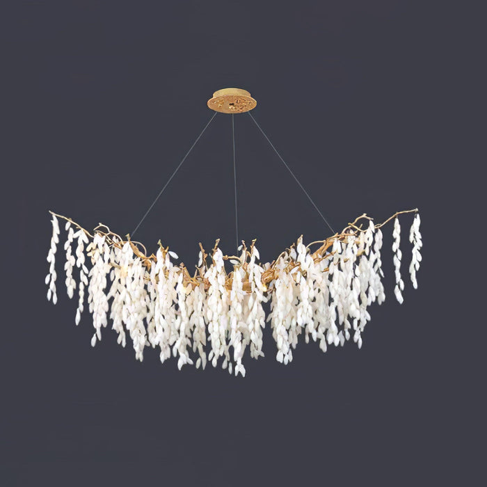 White Jade Branch Brass Chandelier - DWHOME