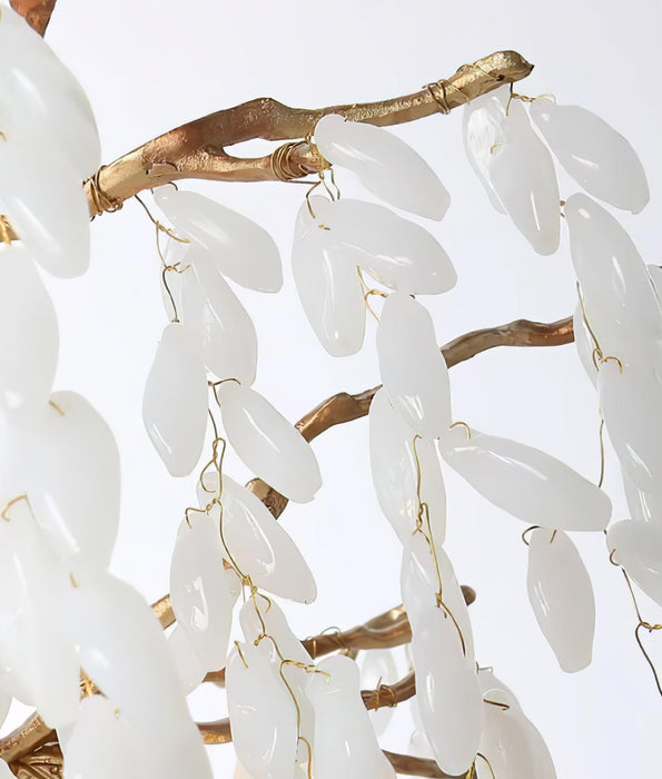 White Jade Branch Brass Chandelier - DWHOME