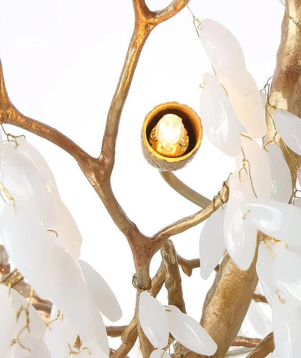 White Jade Branch Brass Chandelier - DWHOME