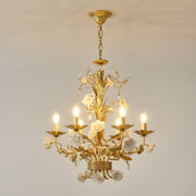 Chandelier Cristal Rose Blanche-DWHOME