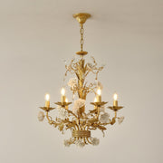 Chandelier Cristal Rose Blanche-DWHOME