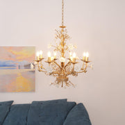 Chandelier Cristal Rose Blanche-DWHOME