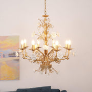 Chandelier Cristal Rose Blanche-DWHOME