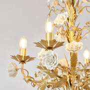 Chandelier Cristal Rose Blanche-DWHOME