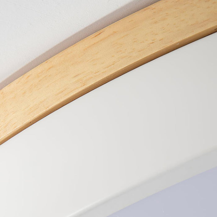 White Round Wooden Ceiling Lamp - DWHOME