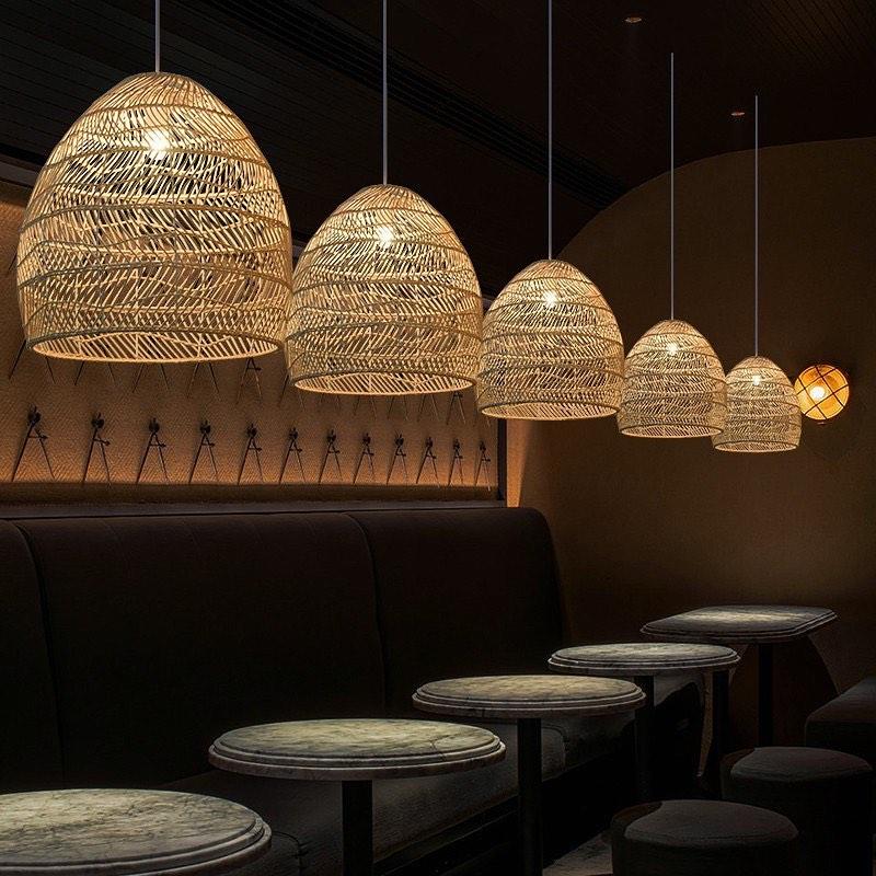 Wicker Pendant Lamp-DWHOME