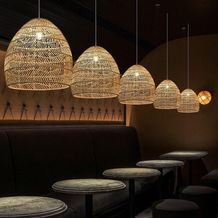 Wicker Pendant Lamp-DWHOME