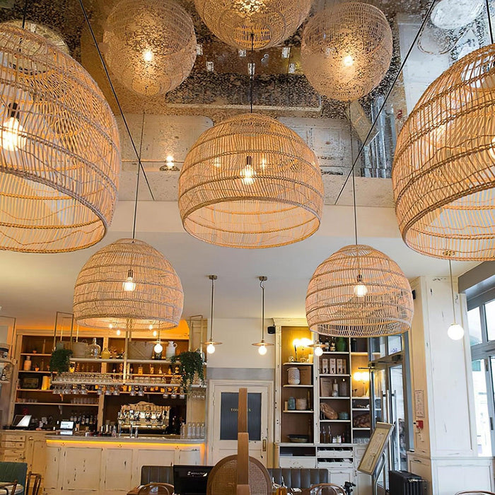Wicker Pendant Lamp-DWHOME