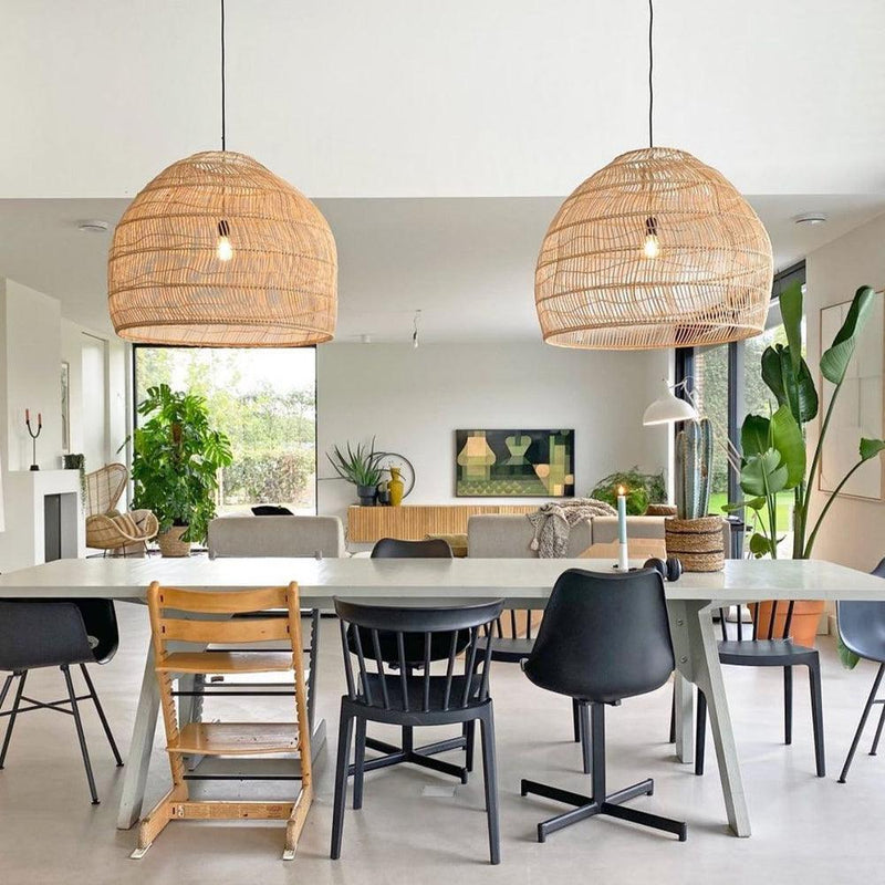 Wicker Pendant Lamp-DWHOME