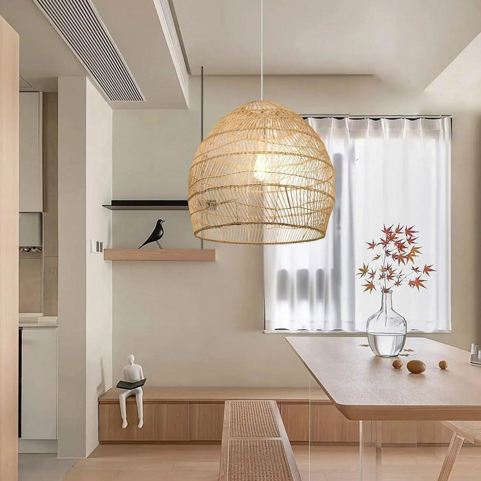 Wicker Pendant Lamp-DWHOME