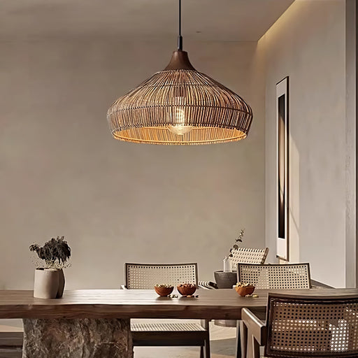 Wicker Rattan Pendant Light.