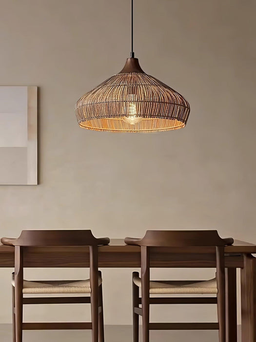 Wicker Rattan Pendant Light-DWHOME