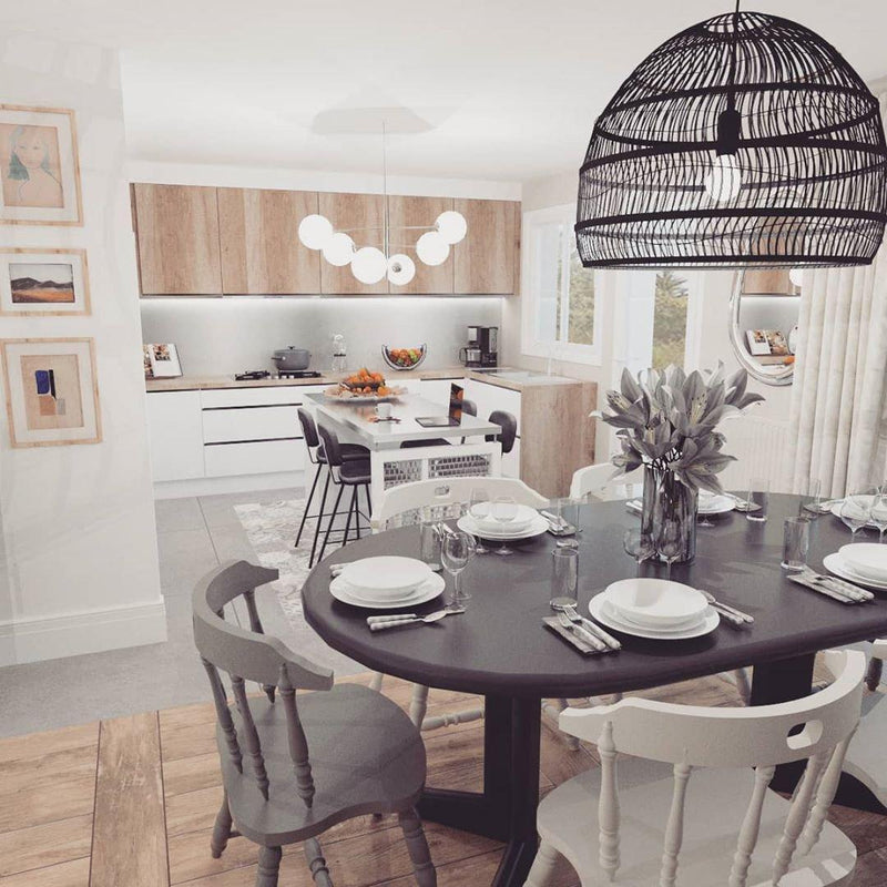 Wicker Pendant Lamp-DWHOME