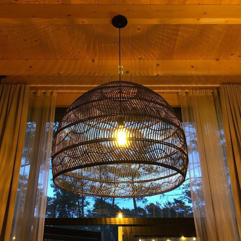 Wicker Pendant Lamp-DWHOME